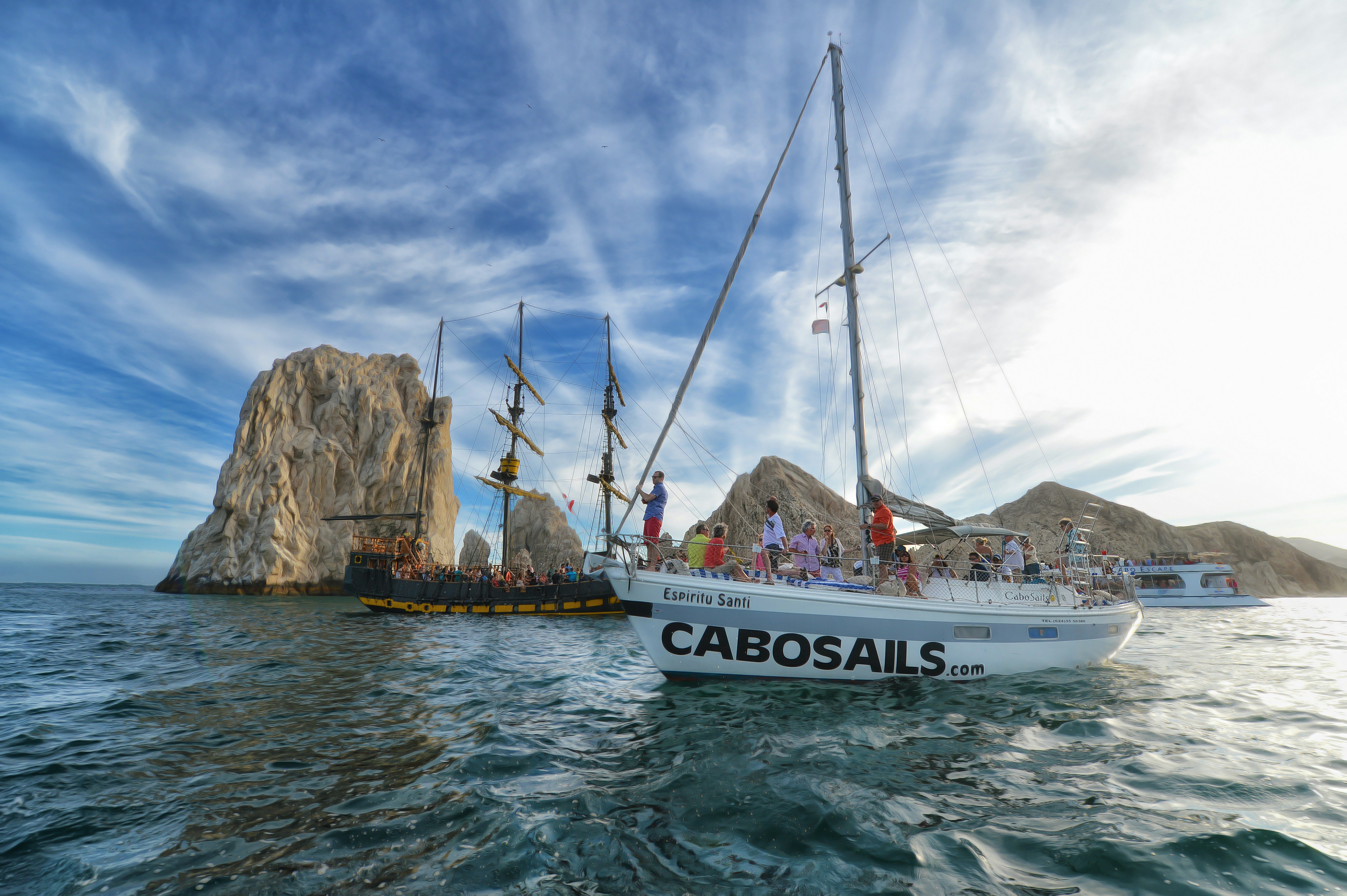 white sail boat, Cabo