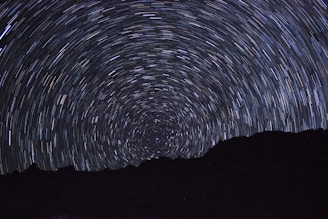 time lapse photography of polar stars