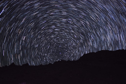 time lapse photography of polar stars