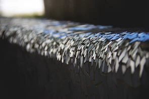 Close-up of a holographic shimmer on a glassmorphic plate showcasing pan-asian cuisine.