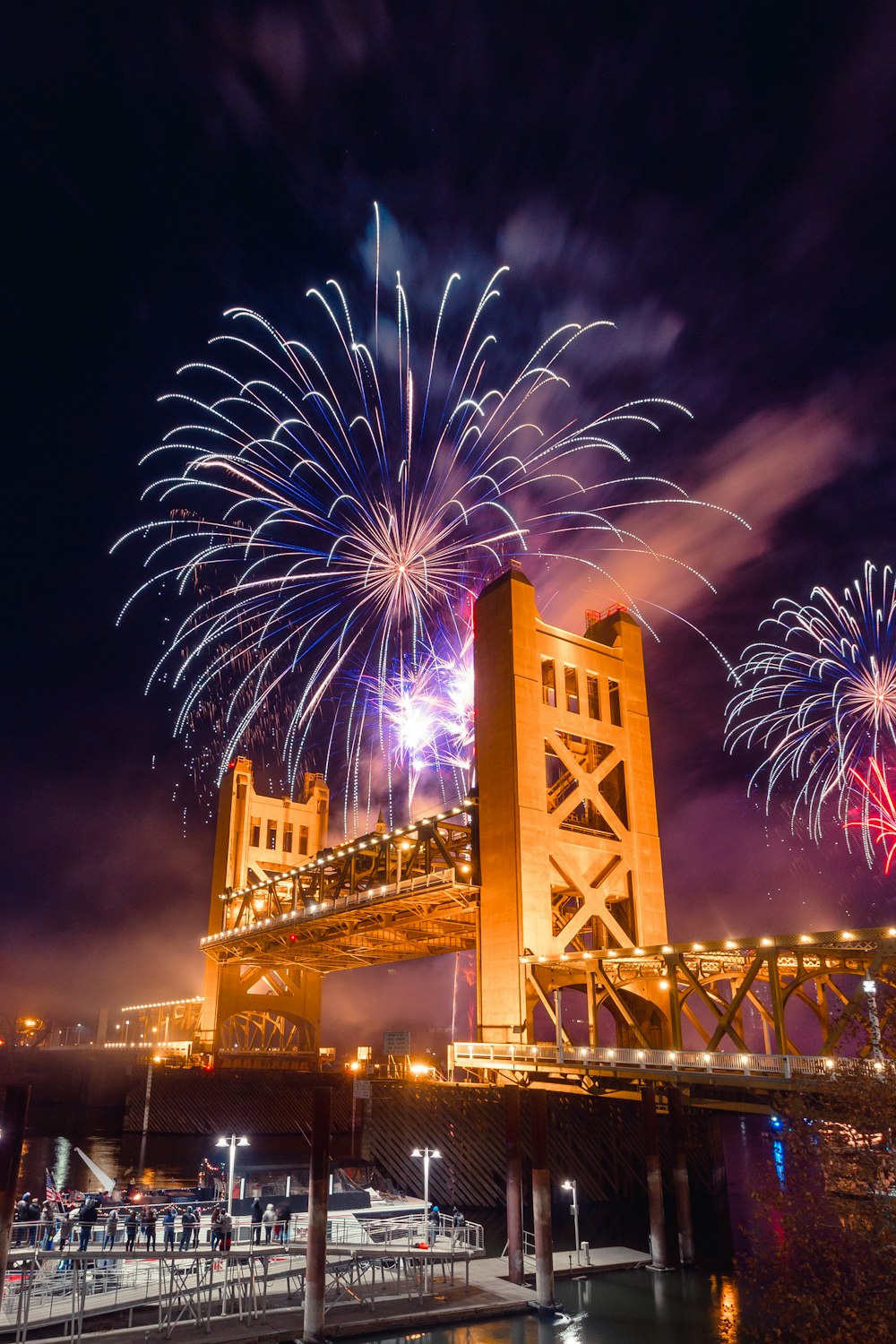 fireworks display digital wallpaper