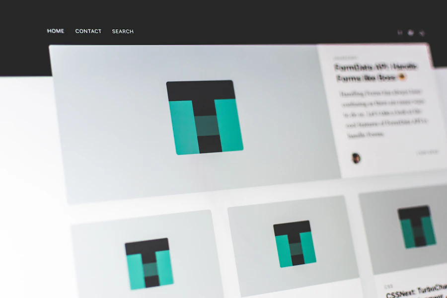 Diseño de página web corporativa en pantalla