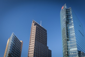 worms-eye-view of buildings during daytime
