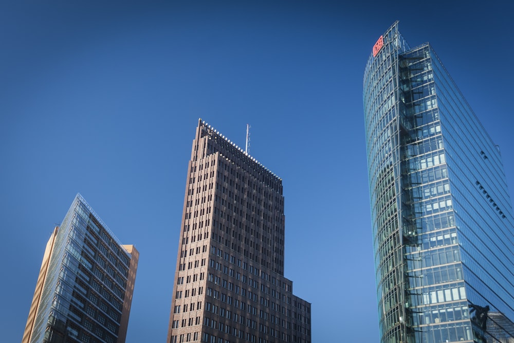 worms-eye-view of buildings during daytime