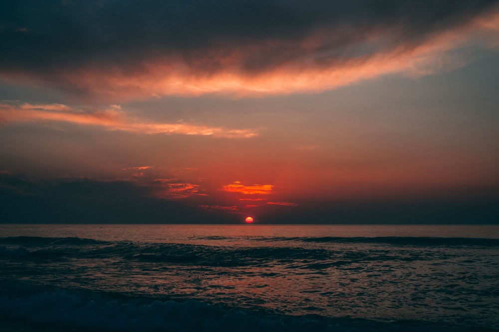 beach under sunset