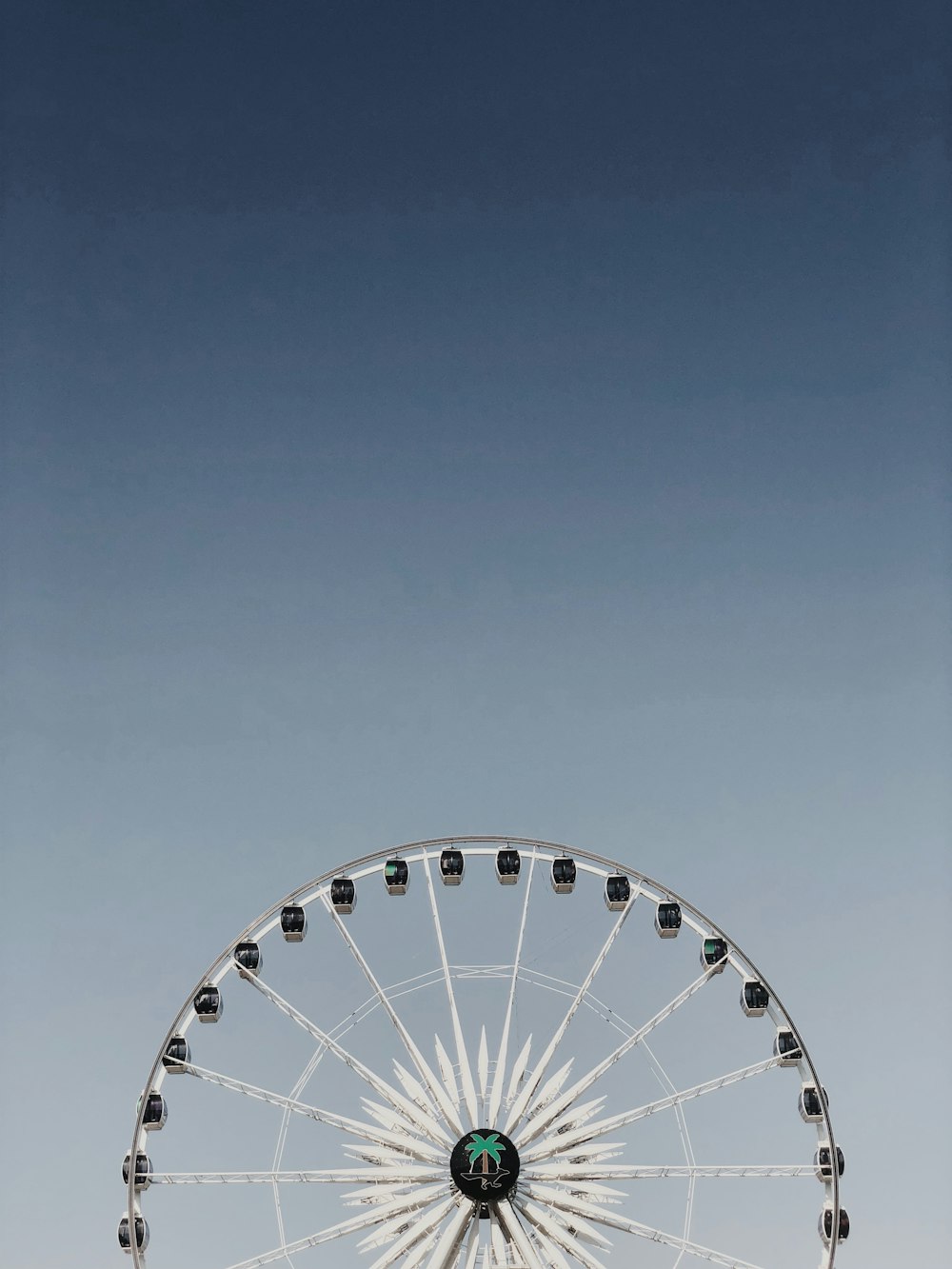 white and black Ferris wheel