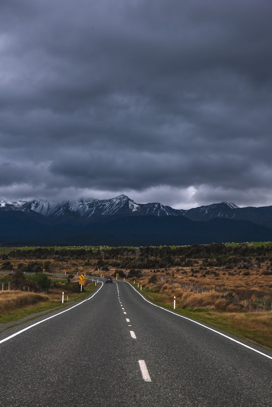 black-paved road in Te Anau New Zealand