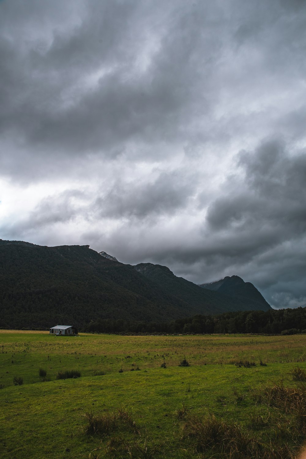 white house near mountain