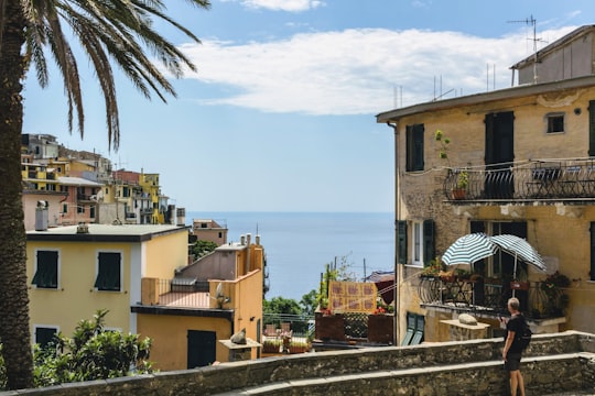 person standing on top of building in Parco Nazionale delle Cinque Terre Italy