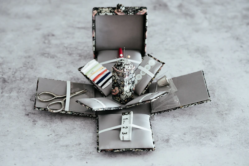 Display of private-label manicure sets and custom packaging