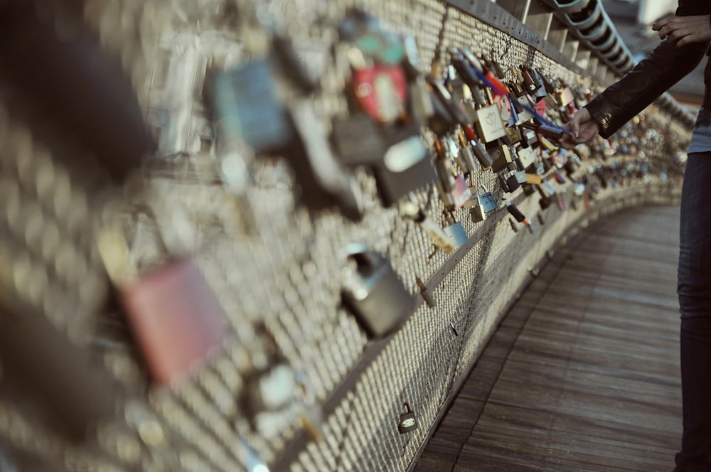 selective photo of love lock paris