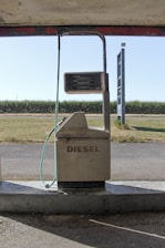 white Diesel gas pump station