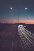 timelapse photography of road with street lights