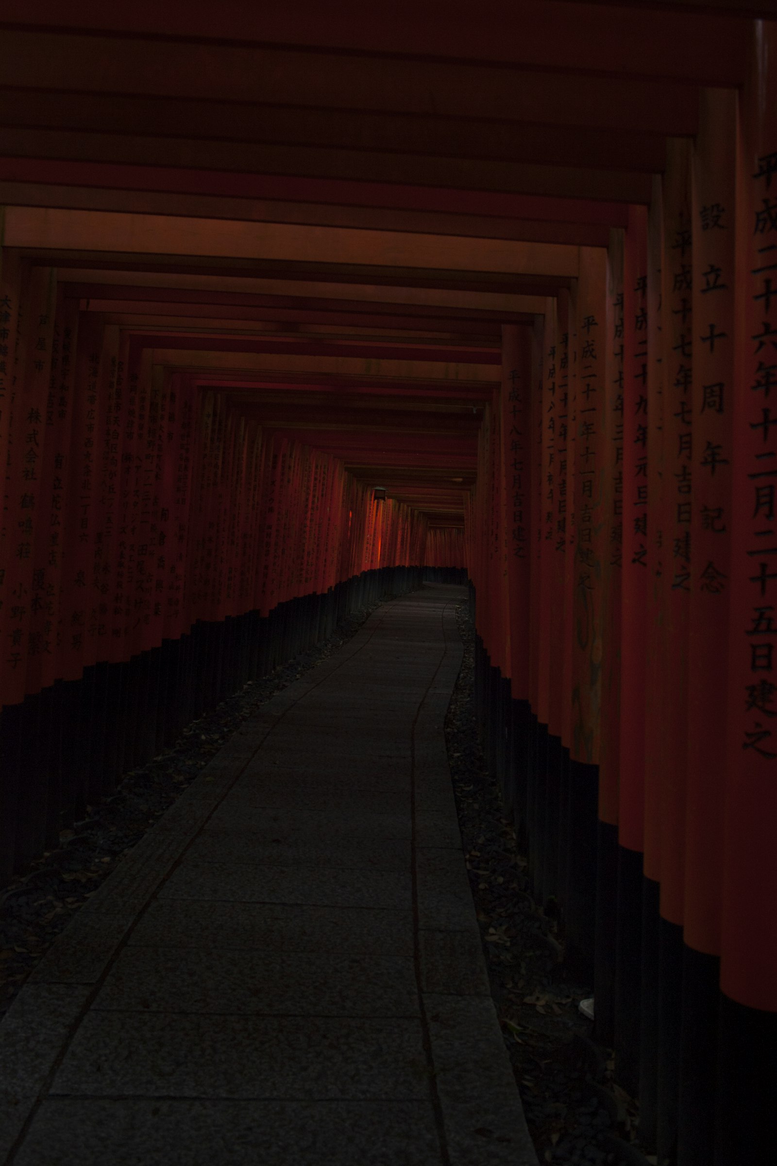 ZEISS Distagon T* 35mm F2 sample photo. Kanji script tunnel photography