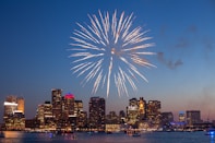 fireworks during night time