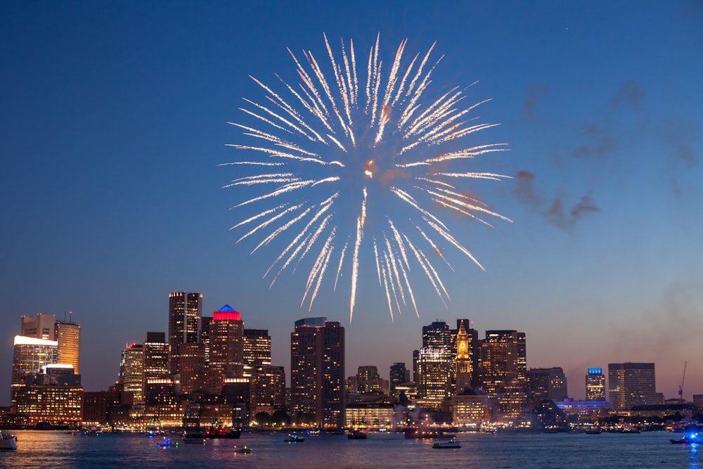 fireworks during night time