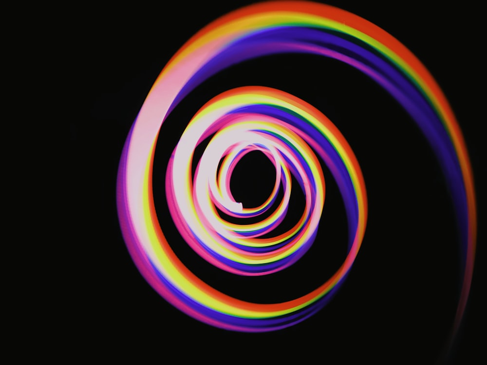 cuerdas de arco iris en espiral