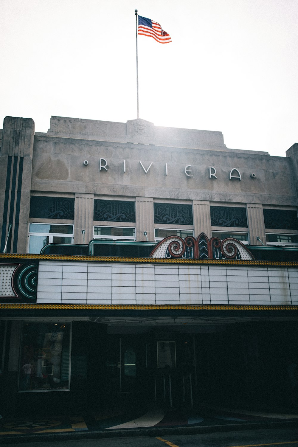 Riviera front building under white sky