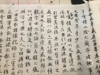 Calligraphy written in black ink on white paper, featuring neatly arranged vertical lines of traditional Chinese characters. The surrounding area includes a faint grid pattern in red.