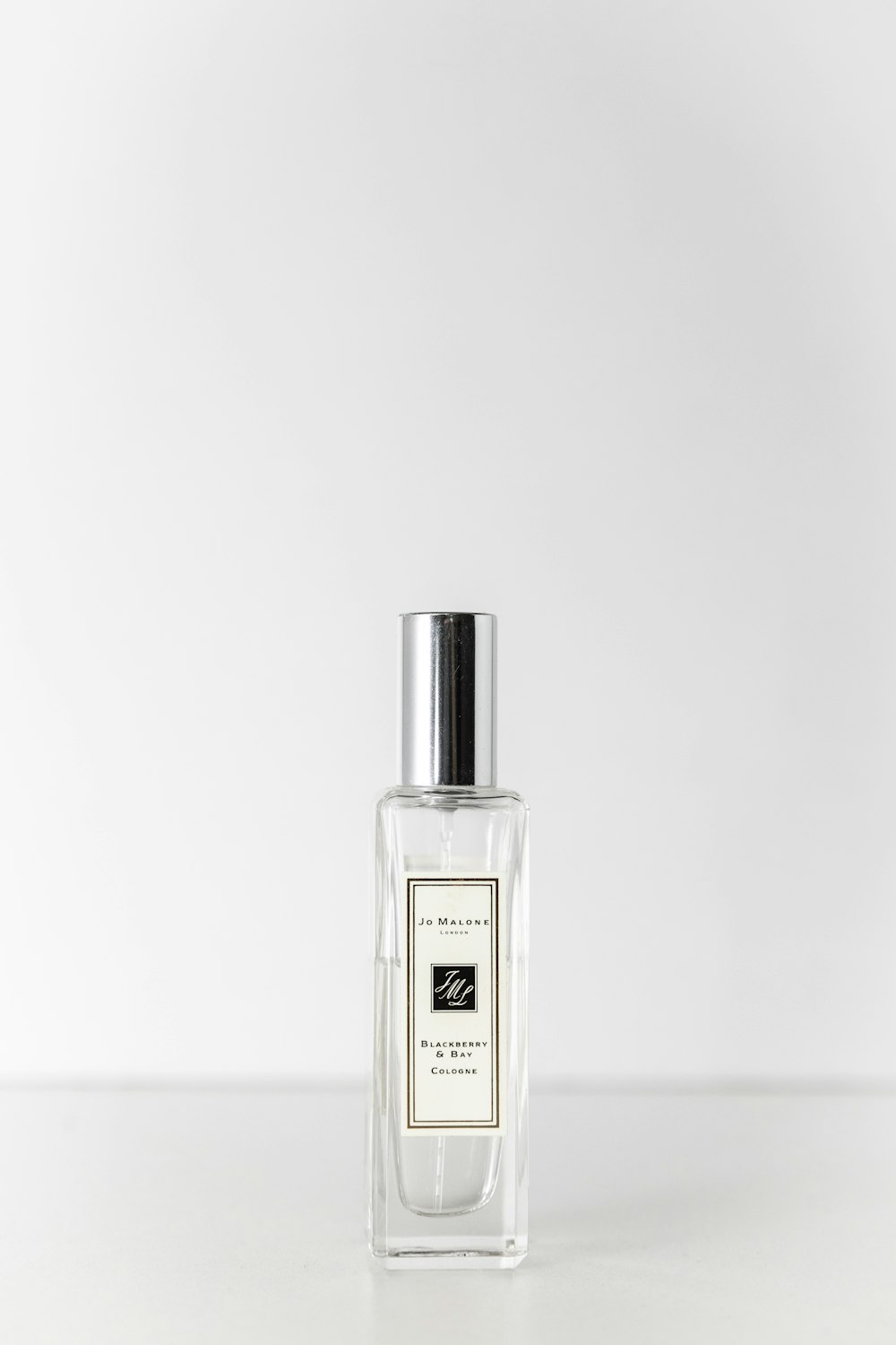 Jo Malone fragrance bottle on white surface