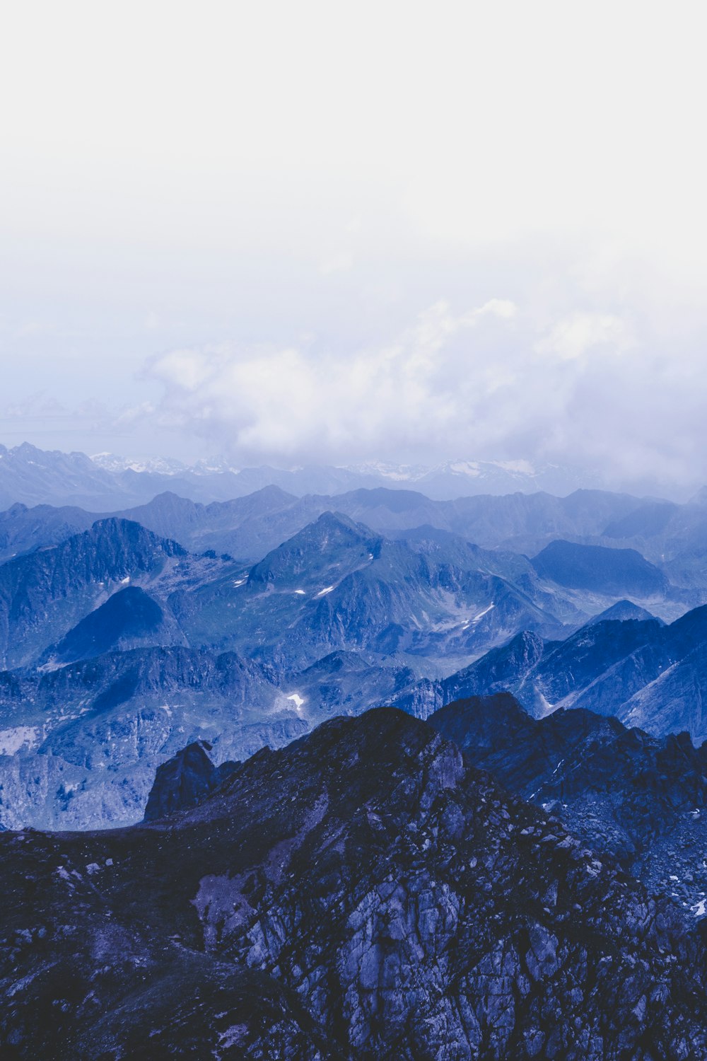 aerial photography of mountains at daytime