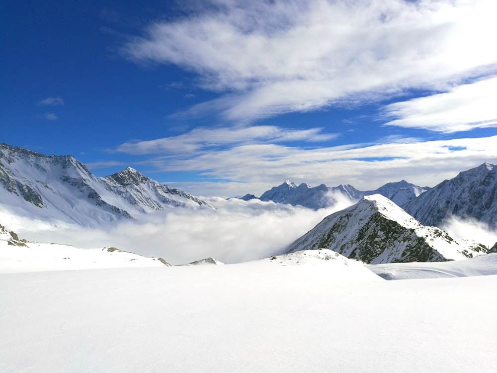 mountains covered with snow during daytime