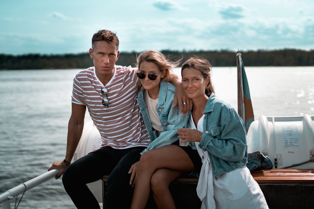 people sitting on boat deck