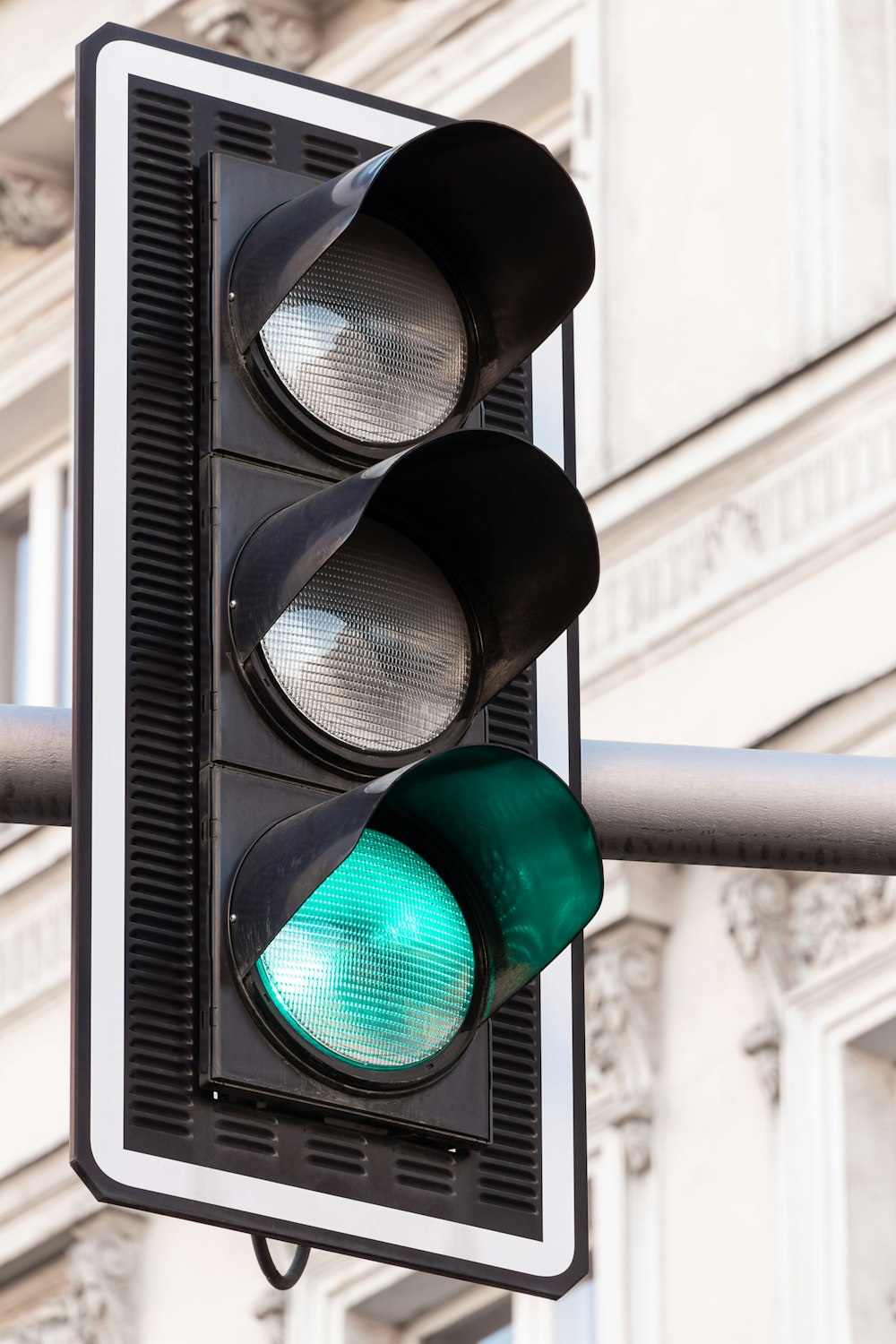 black and white signal light