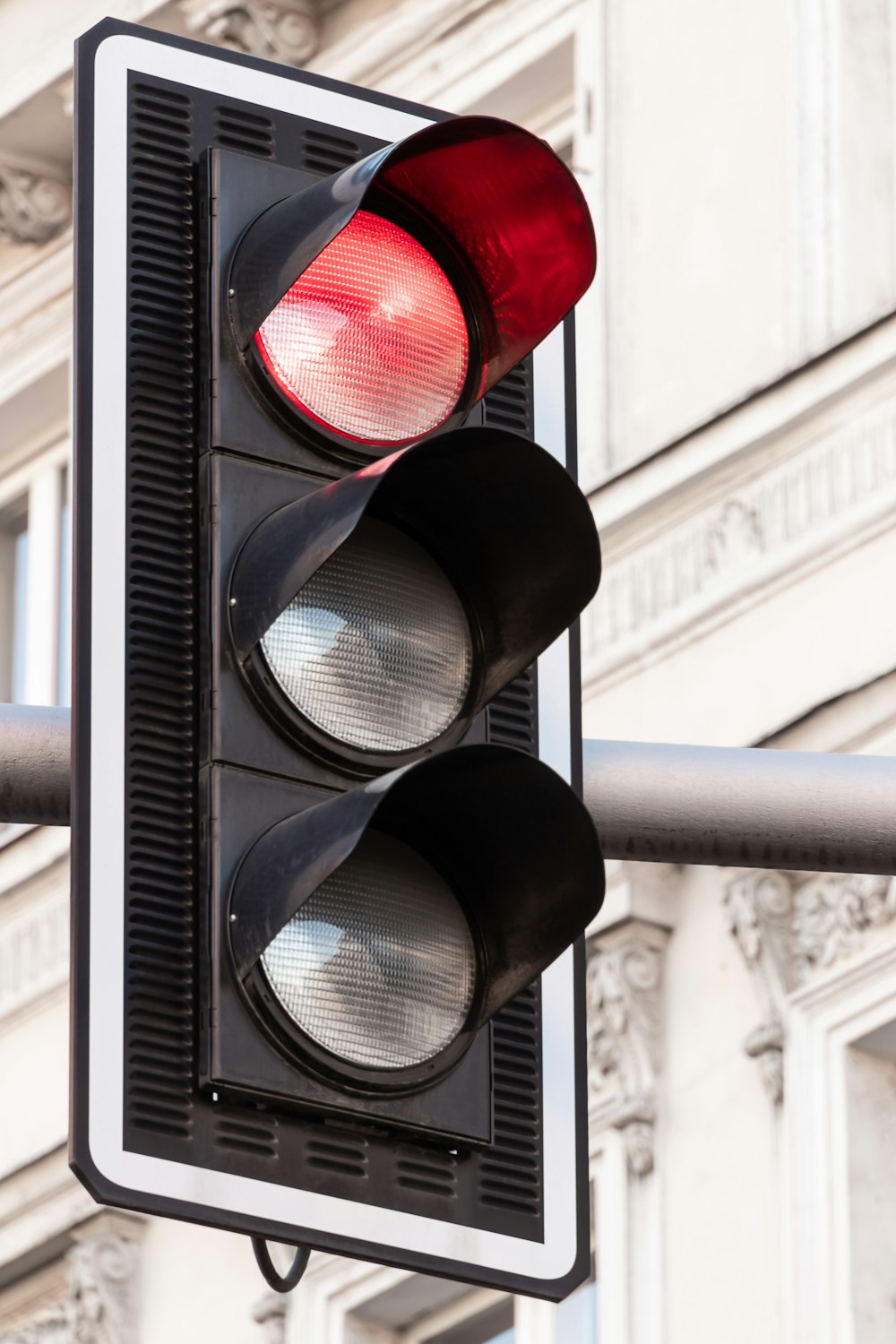 traffic light on stop sign