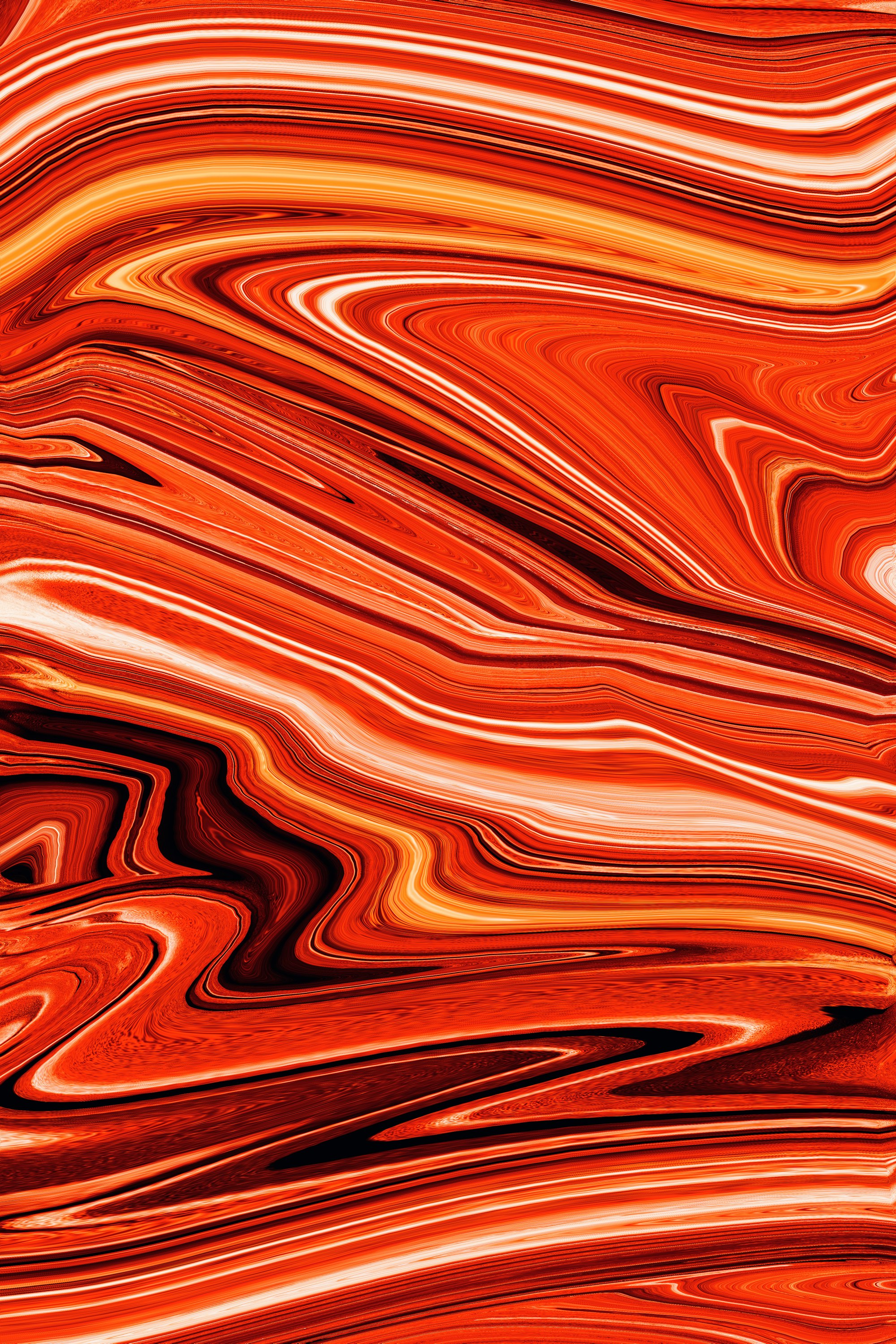 Liquify Orange and White Swirls