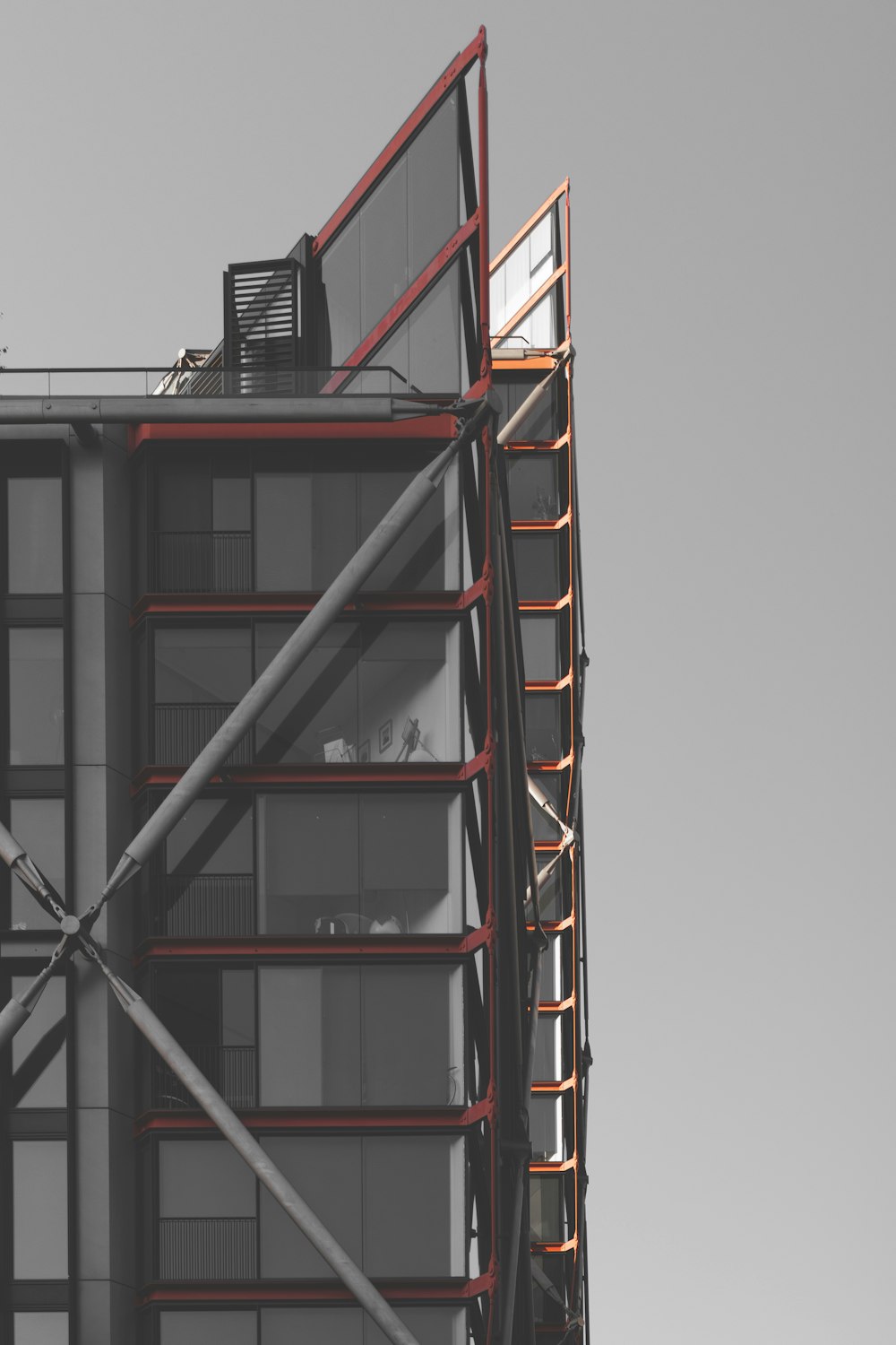 red and gray building