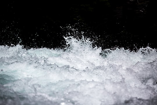 macro photograph of water splash in Glacier National Park United States