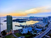 A vibrant Sydney cityscape at sunset, symbolizing opportunity and growth.