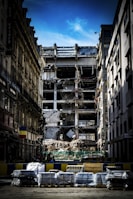 Before and after images of a completed demolition project.