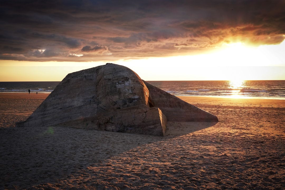 rock formation on seashore