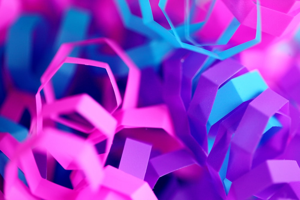 closeup photo of purple and pink decors