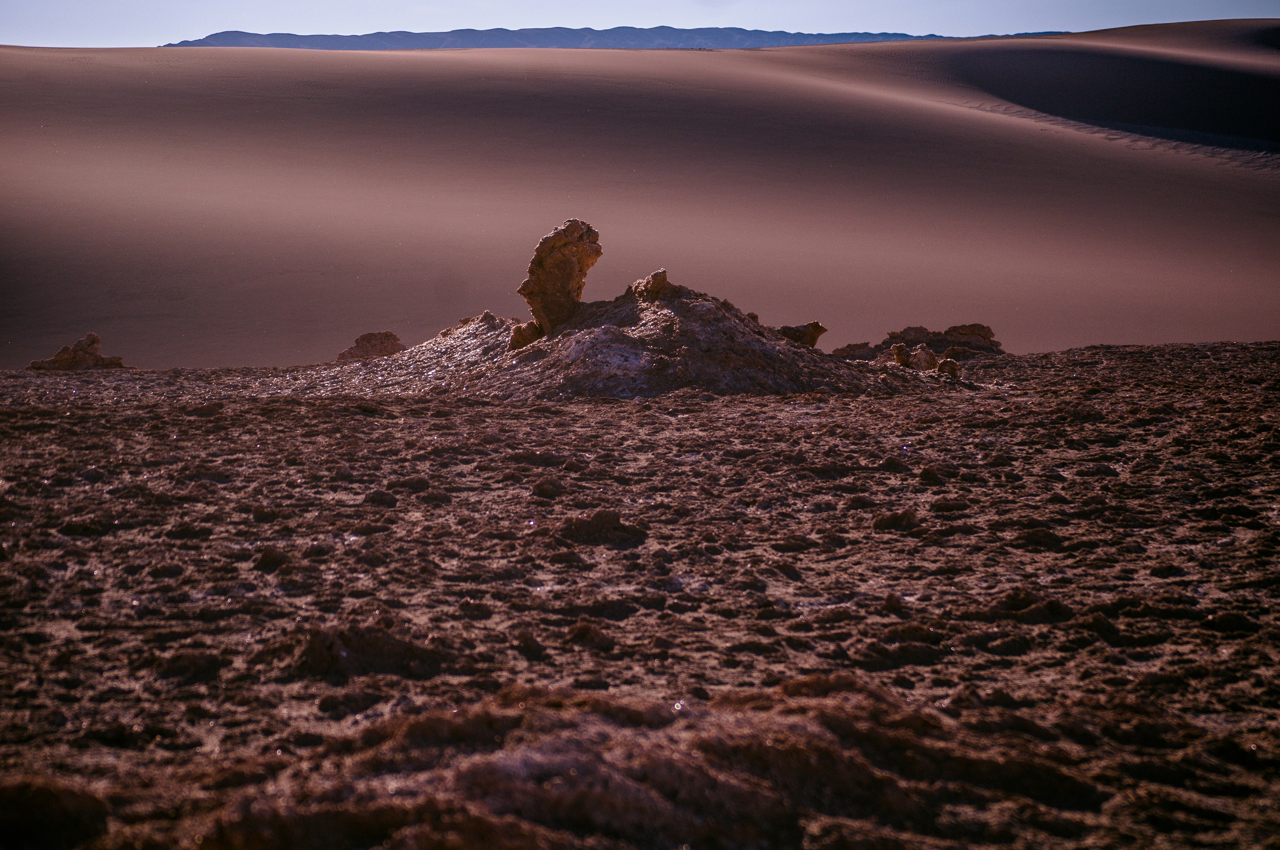 desert plain under clear skies