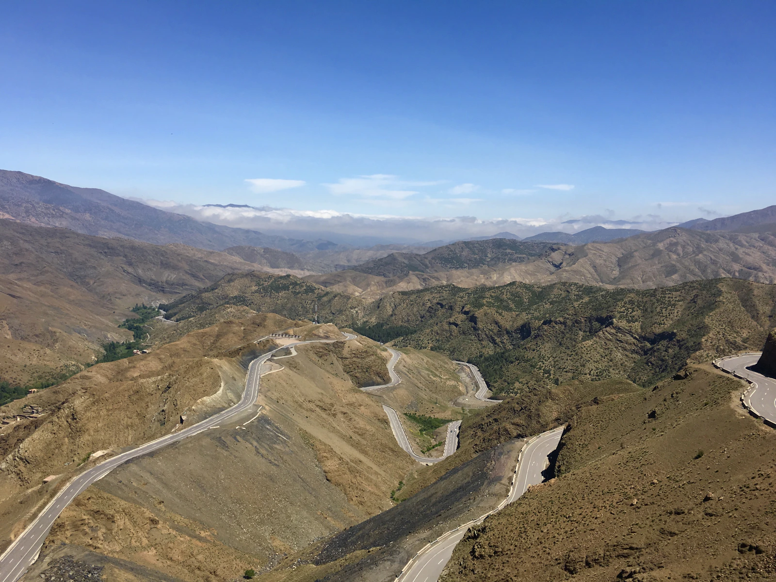 High Atlas road leading back toward Marrakech