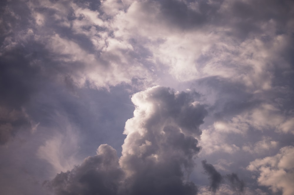 photograph of cumulus clouds