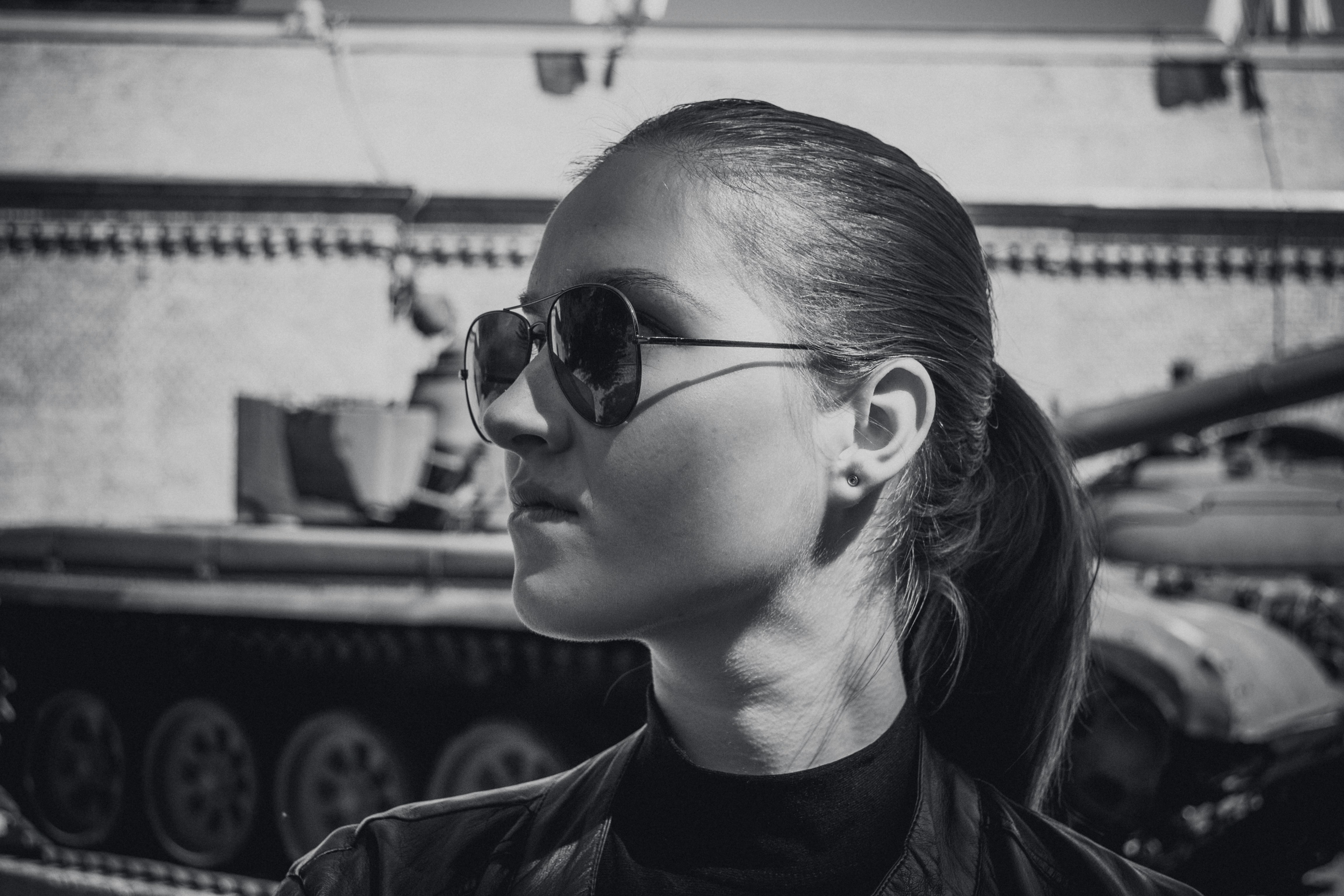 woman wearing sunglasses