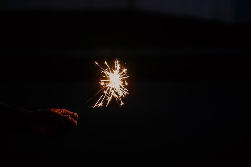 lighted sparkler