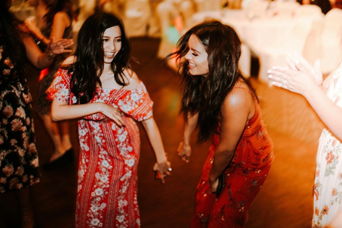 Friends dancing
