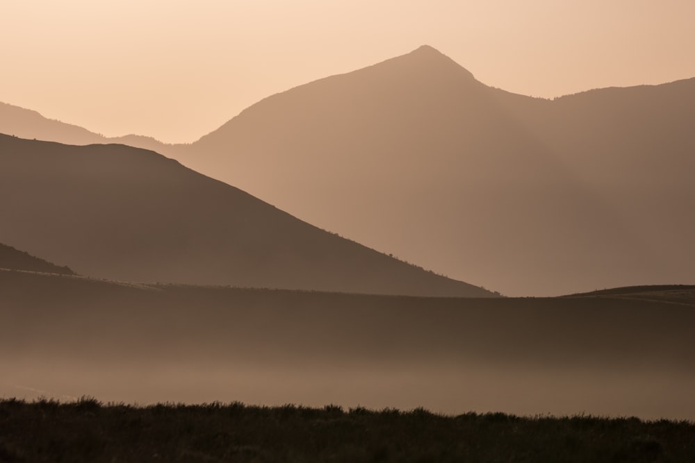 silhouette of mountains