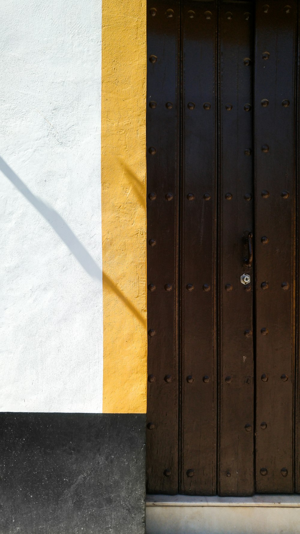 closeup photo of brown door
