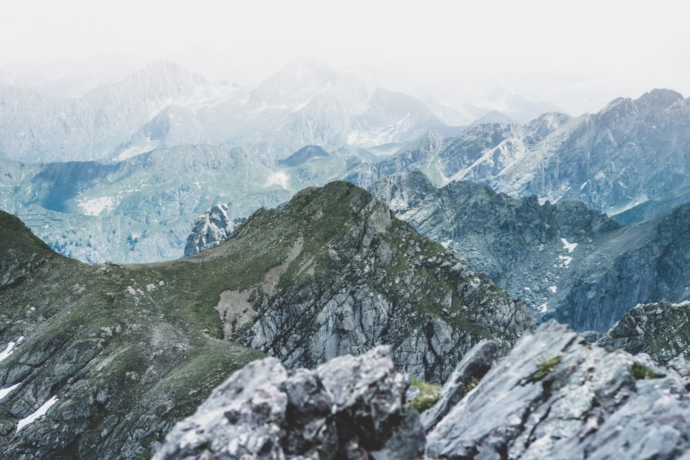 mountain covered with fogs