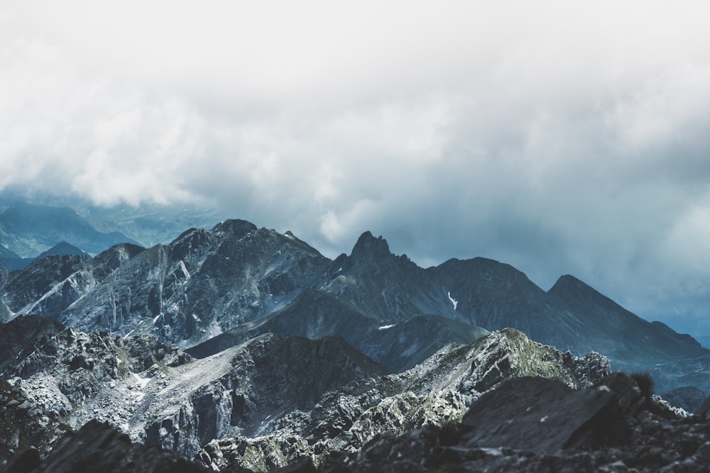 bird's eye view of mountains