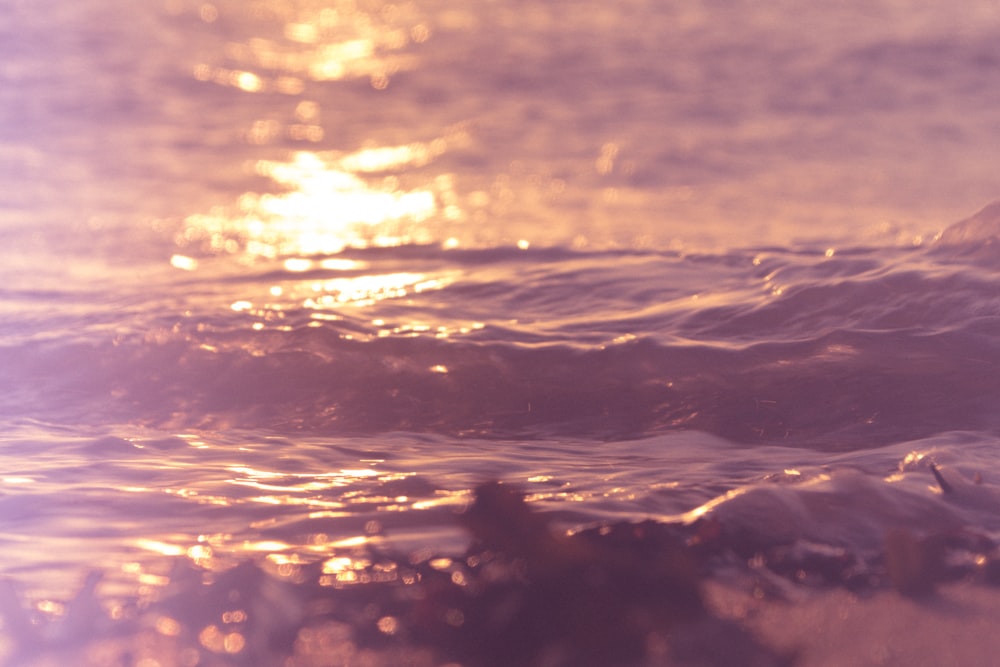 sea waves during sunset