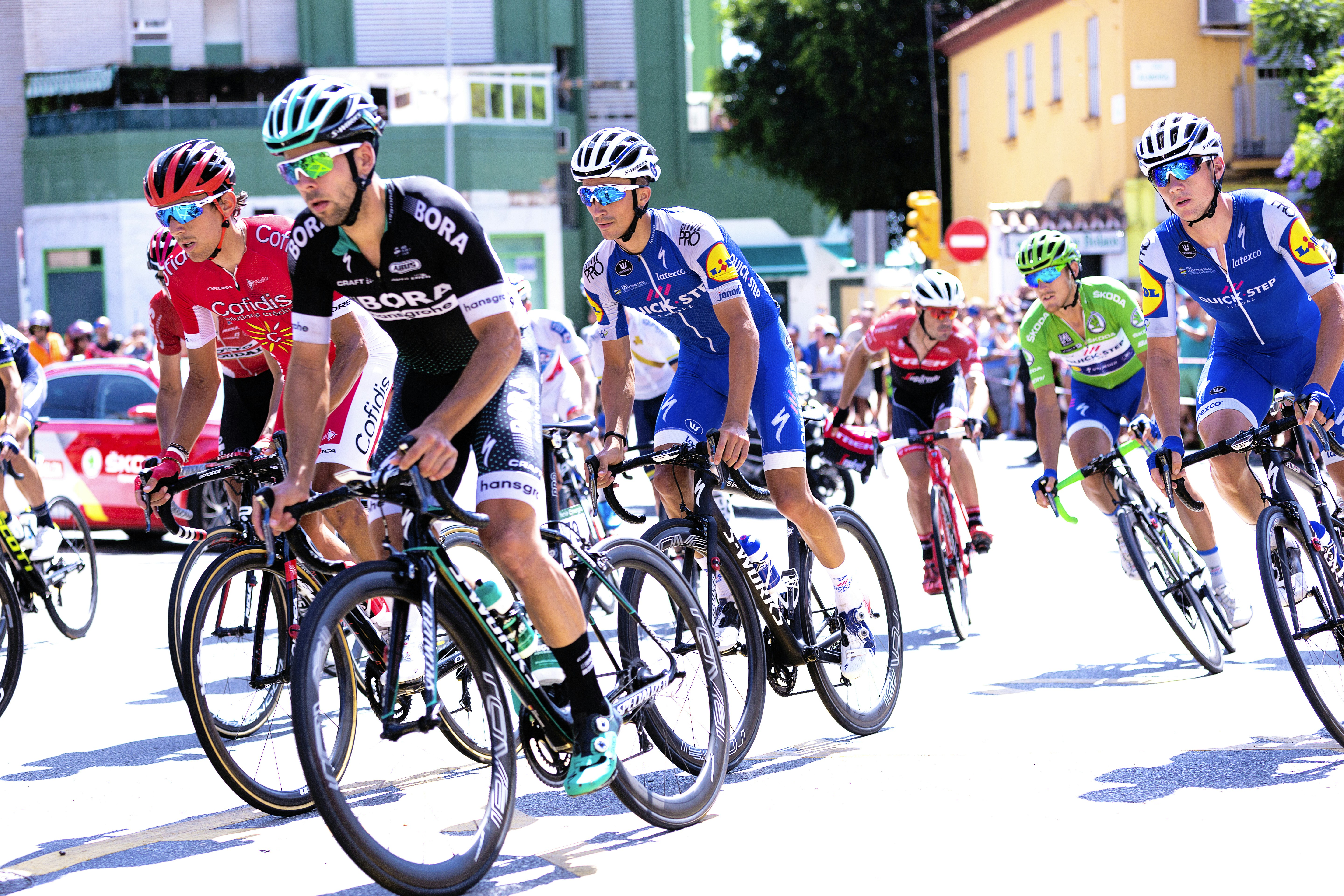 Vuelta ciclista a su paso por Málaga.