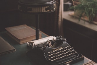 black typewriter