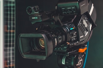 black and gray video camera